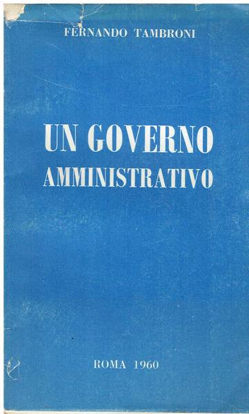 Un governo amministrativo