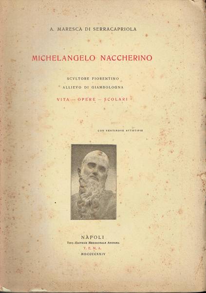 Michelangelo Naccherino scultore fiorentino allievo di Giambologna : sua vita