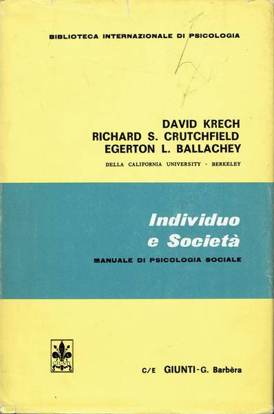 Individuo e società : manuale di psicologia sociale