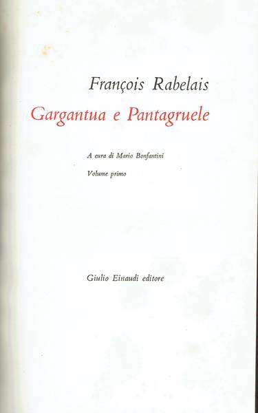 Gargantua e Pantagruele vol. 1