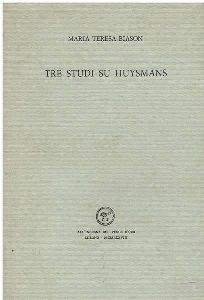 Tre studi su Huysmans