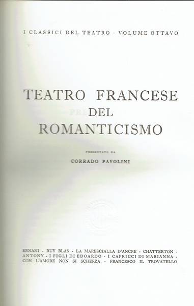 Teatro francese del Romanticismo