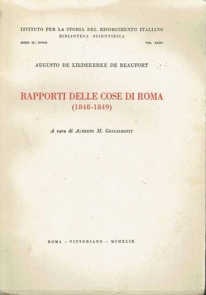 Rapporti delle cose di Roma : 1848-1849
