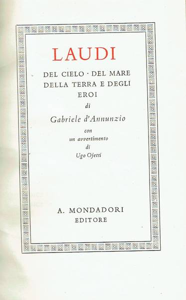 Gabriele D'Annunzio: Laudi del cielo