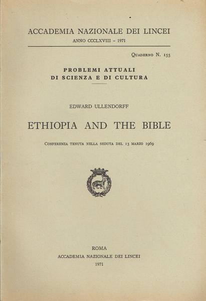 Ethiopia and the Bible : conferenza tenuta nella seduta del 13 marzo 1969
