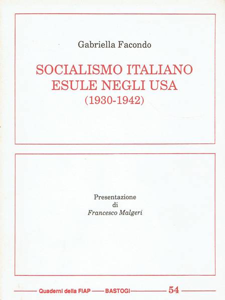 Socialismo italiano esule negli Usa