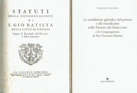 La condizione giuridica del povero e del mendicante nella Firenze del settecento e la congregazione di San Giovanni Battista