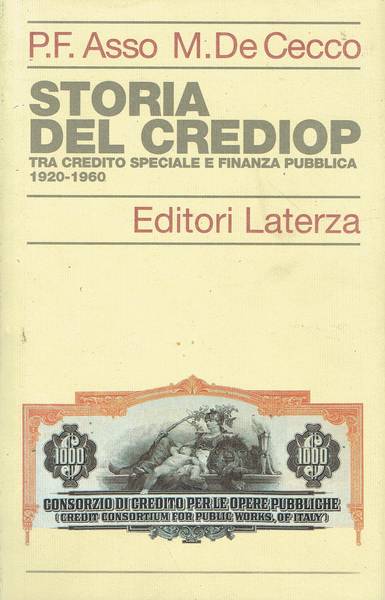 Storia del Crediop : tra credito speciale e finanza pubblica