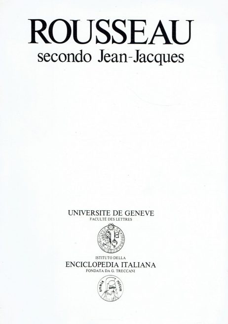 Rousseau secondo Jean-Jacques